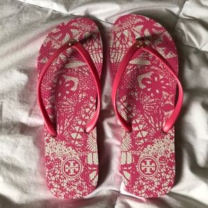 Tory Burch Pink Flip Flops